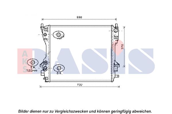AKS DASIS Radiators, Motora dzesēšanas sistēma 370017N